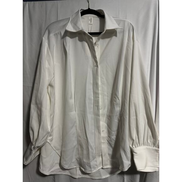 Commense Minimalist Oversized Button Up Blouse  Size Medium - Picture 1 of 4
